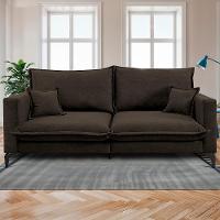 Sofá 2 Lugares Modular Boma. 1,70m Boucle Sofá Inbox Marrom - 1