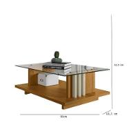 Estante Home Theater Suspenso íris Cumaru Com Mesa De Centro Frizz Cumaru Opala - Madetec - 5