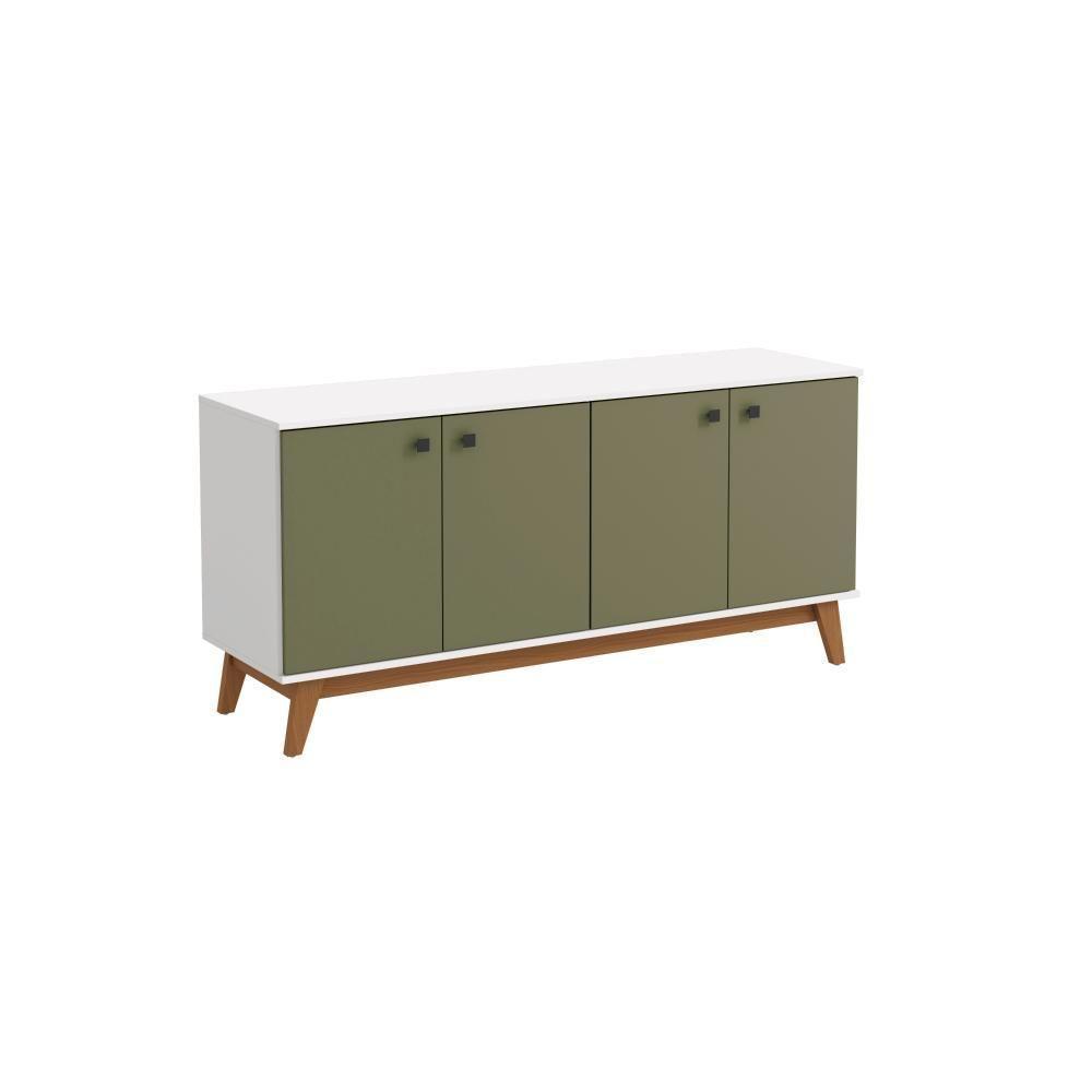 Aparador Kappesberg 4 Portas Branco-verde Frevo 156cm - 2