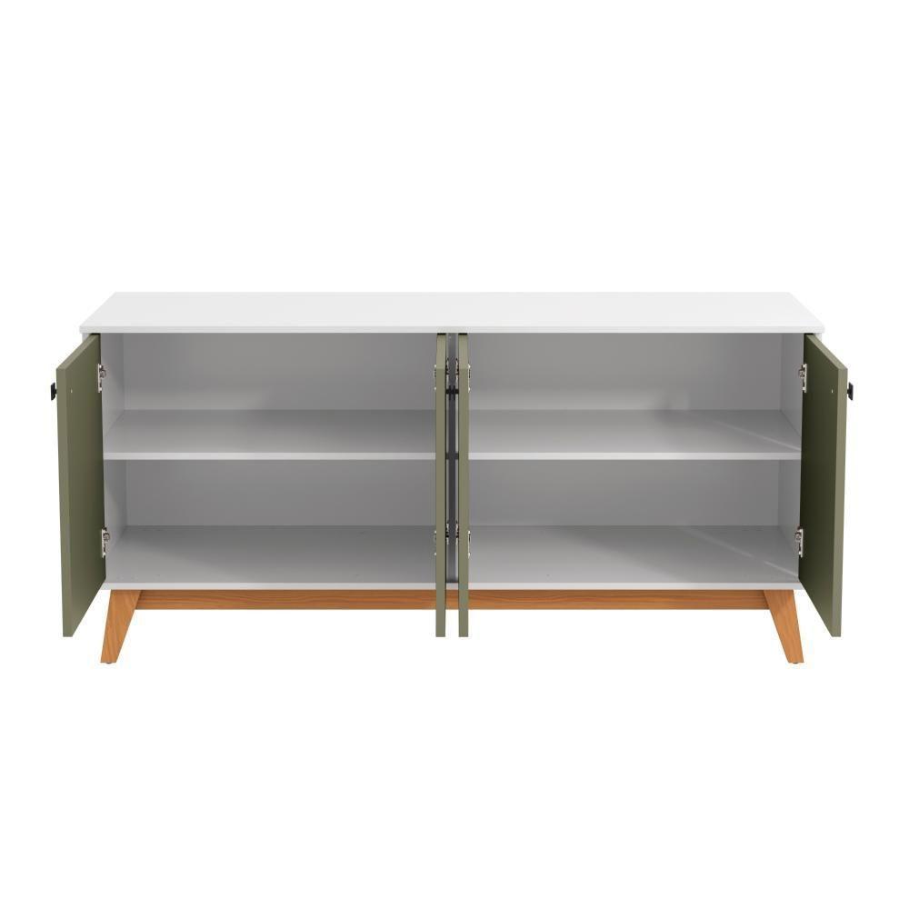 Aparador Kappesberg 4 Portas Branco-verde Frevo 156cm - 5