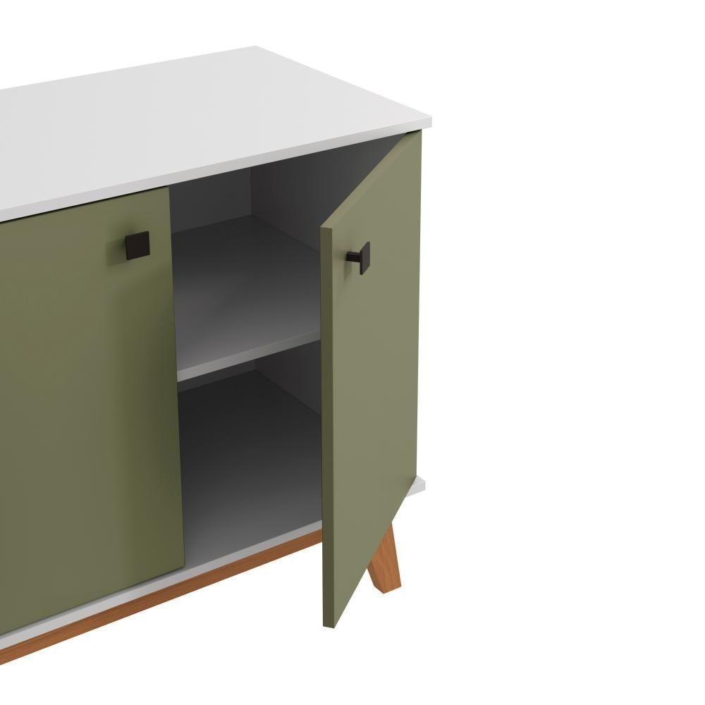 Aparador Kappesberg 4 Portas Branco-verde Frevo 156cm - 6