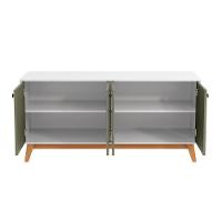 Aparador Kappesberg 4 Portas Branco-verde Frevo 156cm - 5