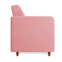 Sofá 03 Lugares Arezzo Suede Pés Chanfrado Castanho D01 - DRossi Rose