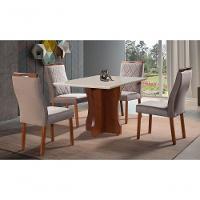 Sala De Jantar Maciça4 Cadeiras 120x120 Bella Art Salas - 1