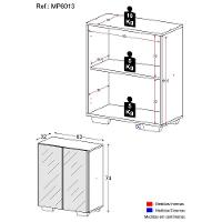 Sapateira 2 Portas Com Espelho Nina Preta - 3