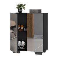 Sapateira 2 Portas Com Espelho Nina Preta - 7