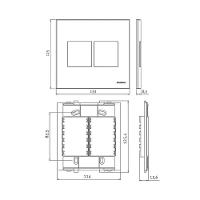 Placa Com Suporte Margirius Sleek 4x4 Para 4 Módulos Horizontais Preto Ebony - 2