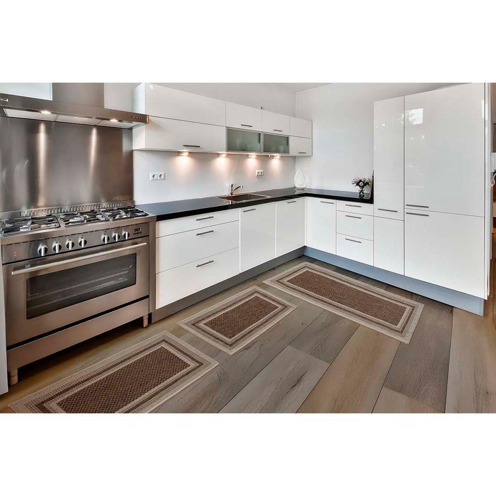 Kit Cozinha Sisal 3 Peças Eco-nature Moldura 87 Bege-marrom - 2