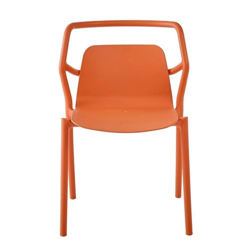 Kit 2 Cadeiras Empilhável Enjoy Rivatti 53 Cm (largura) Polipropileno (pp) Pêssego Com Proteção Uv - 3