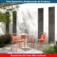 Kit 2 Cadeiras Empilhável Enjoy Rivatti 53 Cm (largura) Polipropileno (pp) Pêssego Com Proteção Uv - 6