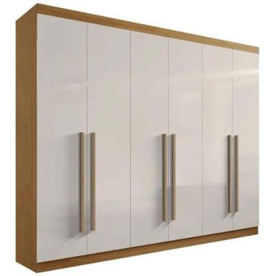 Guarda Roupa Da Vinci Plus Cinamomo Off White 6 Portas 6 Gavetas D?doro
