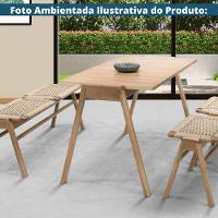 Mesa Jantar Barroco 132cm Retangular Madeira Cor Amêndoa - 6