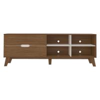 Rack Tv 75" 2 Gavetas E Nichos Multimóveis Cr45178 Cedro/Off White Cedro/Off White - 2