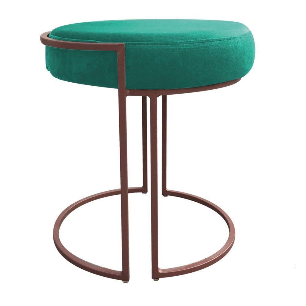 Kit 02 Puffs Love Suede Base Cobre DRossi Verde Turquesa - 8