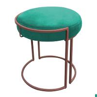 Kit 02 Puffs Love Suede Base Cobre DRossi Verde Turquesa - 7