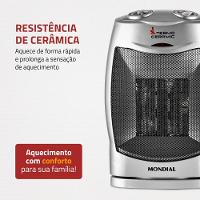 Aquecedor Mondial A-05 Preto Com Prata 220V - 3