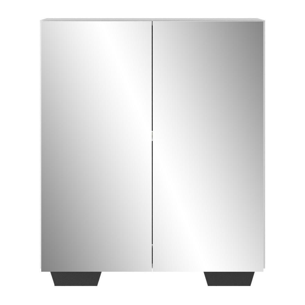 Sapateira 2 Portas Com Espelho Nina Branca/preta - 3