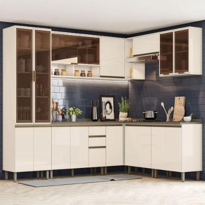 Cozinha Modulada 9 Peças 14 Portas 3 Gavetas Connect Off White