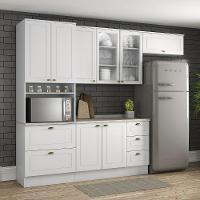 Cozinha Modulada 5 Peças 8 Portas 5 Gavetas Americana Henn Branco - 1
