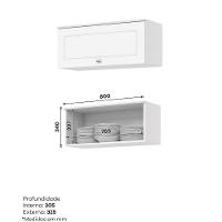 Cozinha Modulada 5 Peças 8 Portas 5 Gavetas Americana Henn Branco - 7