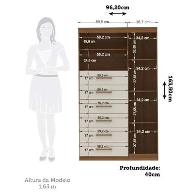 Conjunto Guarda Roupa Casal E Cômoda Havana Master 8 Portas 6 Gavetas Jatoba-areia