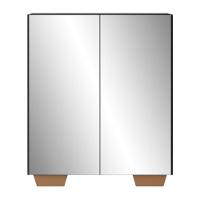 Sapateira 2 Portas Com Espelho Nina Preta/natural - 3