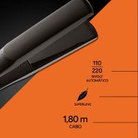 Prancha Chapinha Alisadora Taiff Cerâmica Action Preto Bivolt