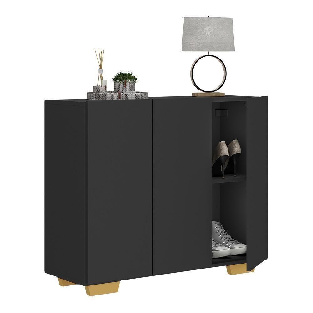 Sapateira 3 Portas Nina Mp6019 Preta Natural - 6
