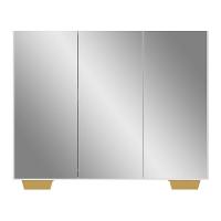 Sapateira Com Espelho 3 Portas Nina Mp6023 Branca Natural