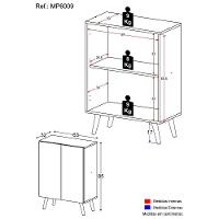 Sapateira 2 Portas Retrô Nina Branca/preta - 7