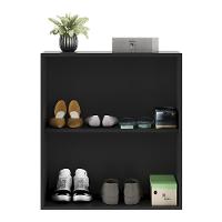 Sapateira 2 Portas Suspensa Com Espelho Nina Preta - 1