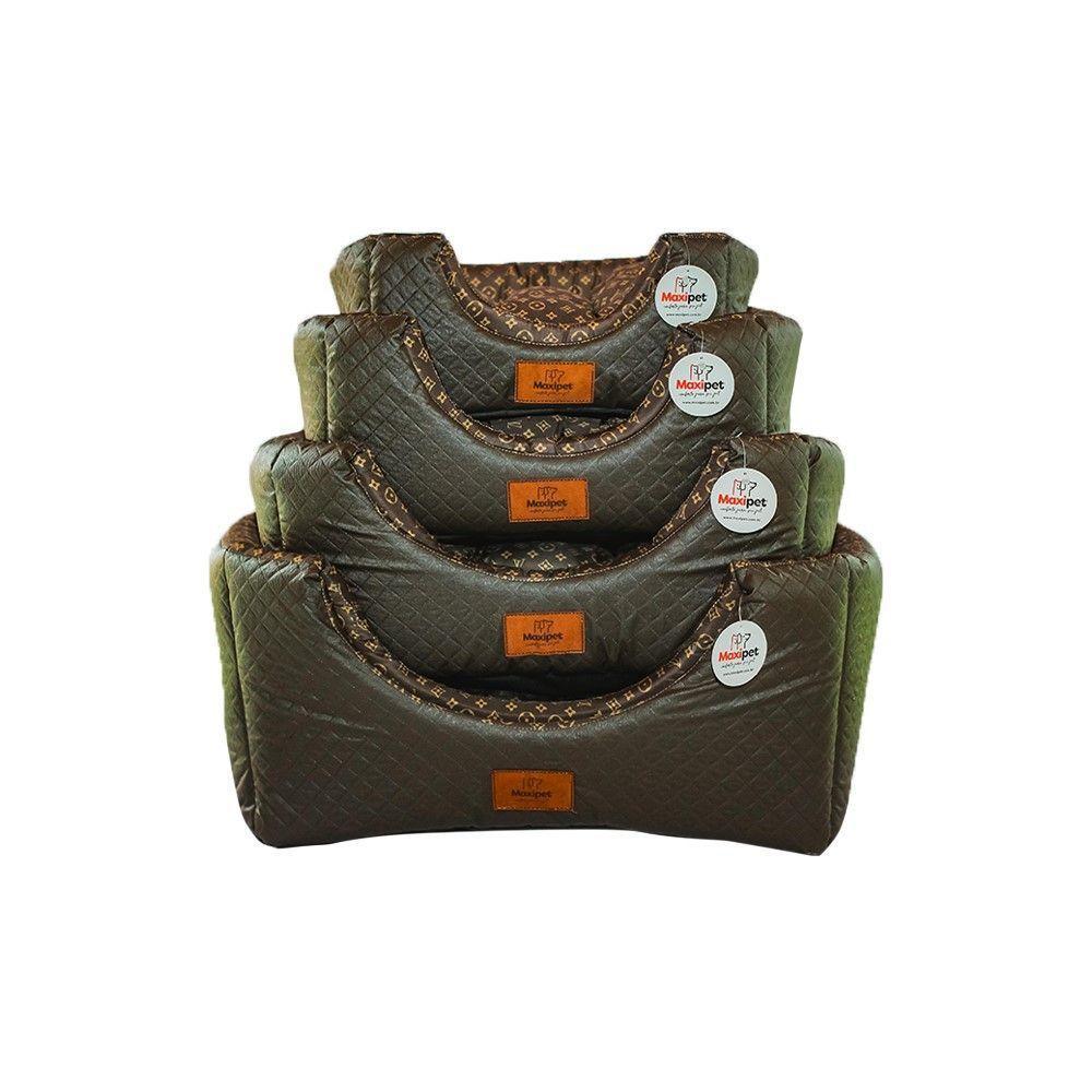 Cama Para Cachorro Toca Quadrada Em Corino + Poliéster Marrom Escuro Lv Grande (g) 50 X 50 X 50 Cm - 8