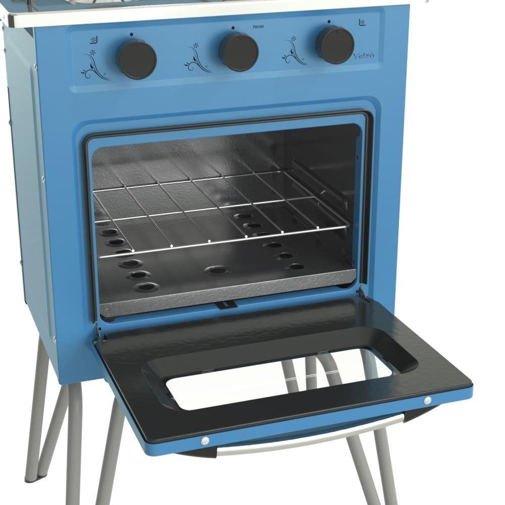 Fogão 2 Bocas Venax Gemini Vetro Azul Gás Glp - 4