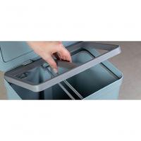 Lixeira Pedal 20 Litros Duplo Compartimento Chumbo Preto Trium Ou Lx4250 - 6