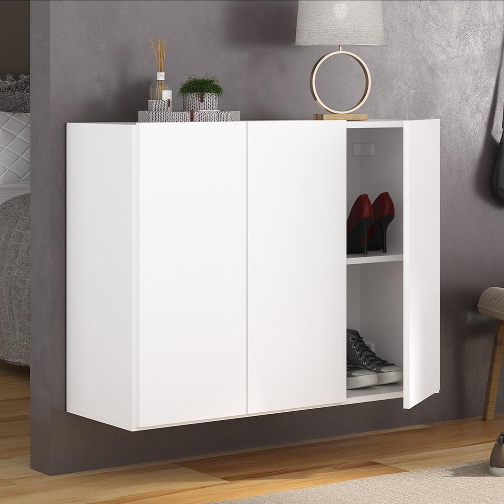 Sapateira 3 Portas Suspensa Nina Mp6017 Branca - 1