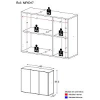 Sapateira 3 Portas Suspensa Nina Mp6017 Branca