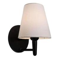 Arandela Cone Md-2004 Base Preto Cúpula Em Tecido 14/14x07cm Branco Tela - Bivolt - 1