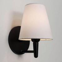 Arandela Cone Md-2004 Base Preto Cúpula Em Tecido 14/14x07cm Branco Tela - Bivolt - 2