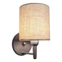 Kit-2 Arandela Cilíndrica Md-2009 Base Cinza Cúpula Em Tecido 14x15cm Rustico Bege - Bivolt - 8