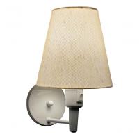 Kit-2 Arandela Cone Md-2013 Branco C- Inter Liga E Desl Cúpula Em Tecido Linho Bege - Bivolt - 6