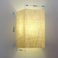 Arandela Retangular Retro Vivare Md-2029 Cúpula Em Tecido 18x10x30cm - Bivolt Rustico-bege 127-220v - 2