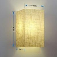 Arandela Retangular Retro Vivare Md-2029 Cúpula Em Tecido 18x10x30cm - Bivolt Rustico-bege 127-220v - 5