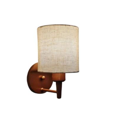 Arandela Cilíndrica Vivare Md-2009 Cobre Cúpula Em Tecido - Bivolt Cobre-rustico-bege 127/220v