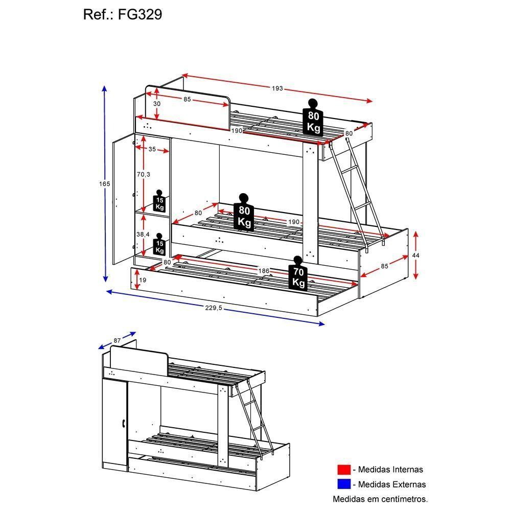 Treliche Para Colchão 78 X 188 Cm Branco - 2