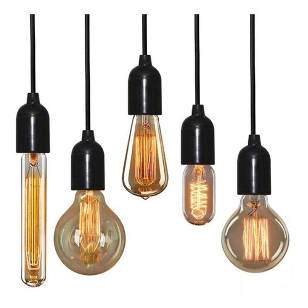 Lustre Pendente Luminária Retro Md-4162/6 Suporte Para Lâmpada / Não Inclusa - Bivolt - 7