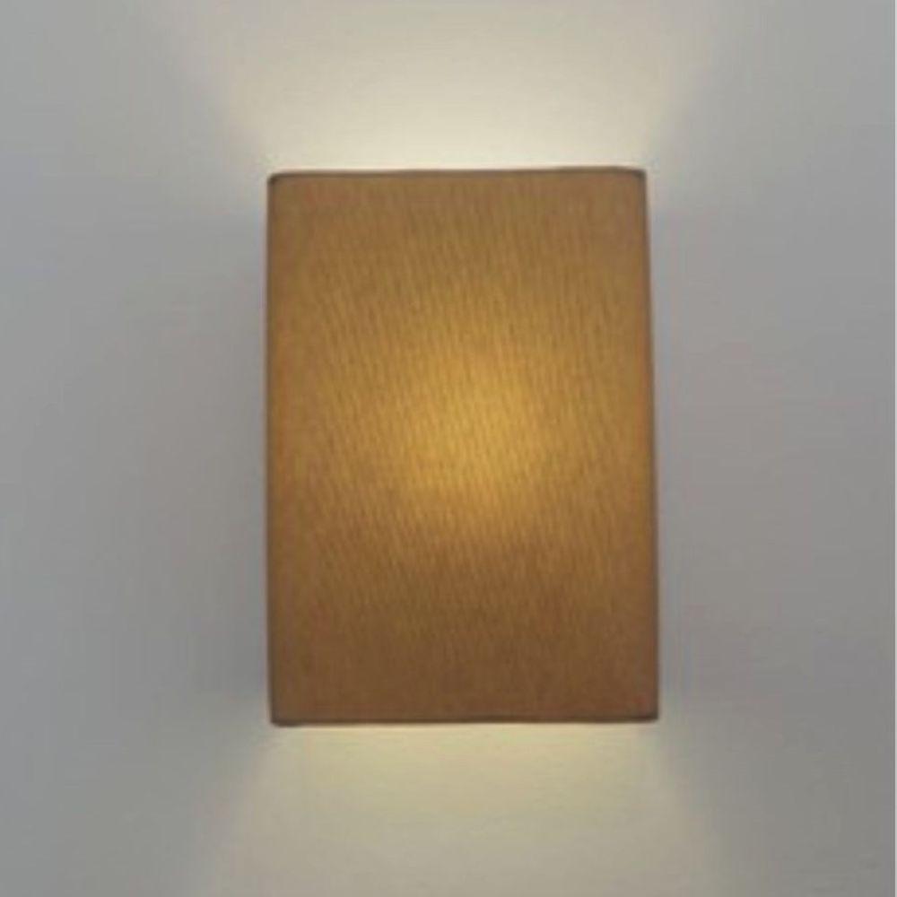 Arandela Retangular Retro Md-2002 Cúpula Em Tecido 25-16x10cm Palha - Bivolt - 2