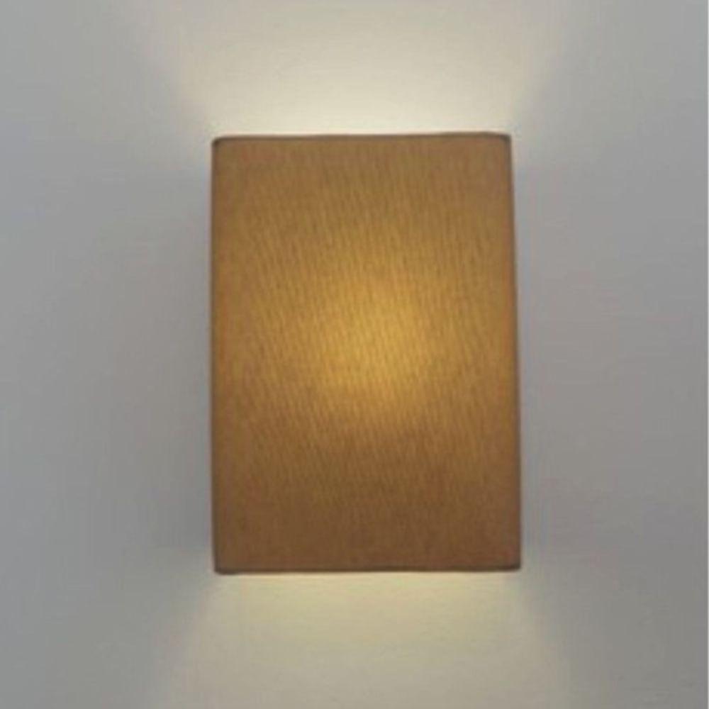 Arandela Retangular Retro Md-2002 Cúpula Em Tecido 25-16x10cm Palha - Bivolt - 5