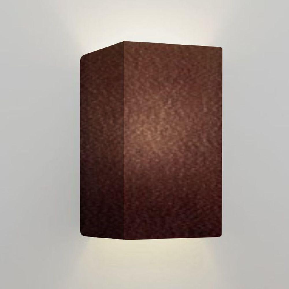 Arandela Retangular Retro Md-2002 Cúpula Em Tecido 25-16x10cm Café - Bivolt - 2