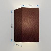 Arandela Retangular Retro Md-2002 Cúpula Em Tecido 25-16x10cm Café - Bivolt - 6