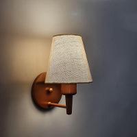 Arandela Cone Md-2004 Base Cobre Cúpula Em Tecido 14-14x07cm Rustico Bege - Bivolt - 3